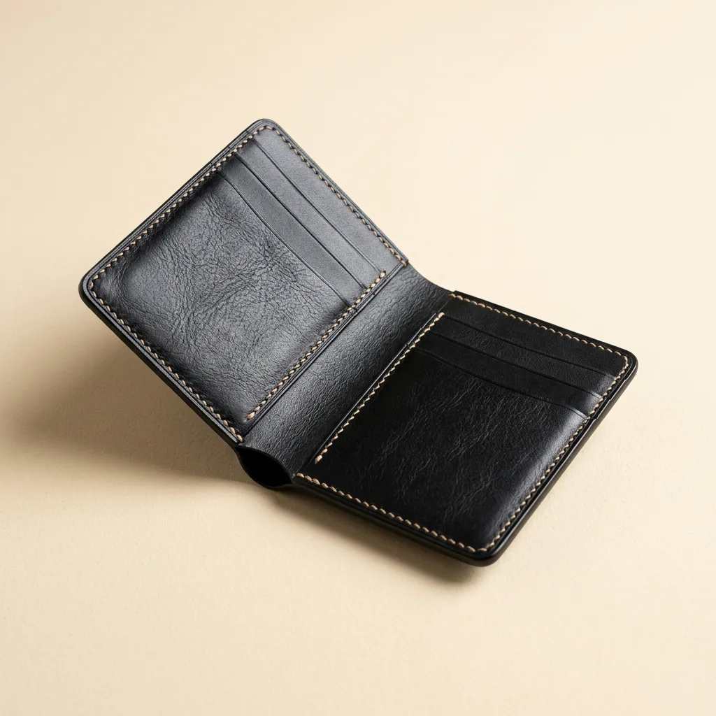 Portfel bifold slim — Czarna