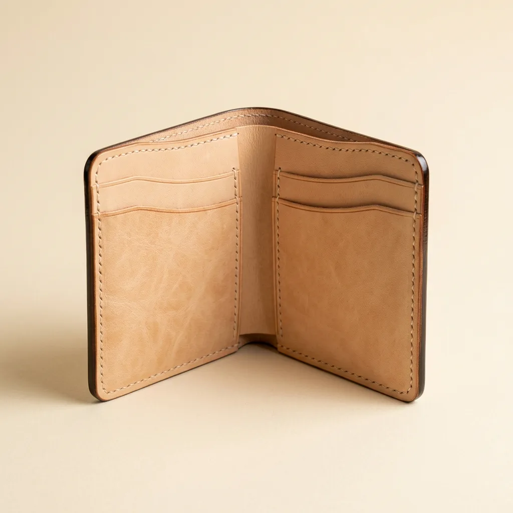 Portfel bifold slim — Naturalna