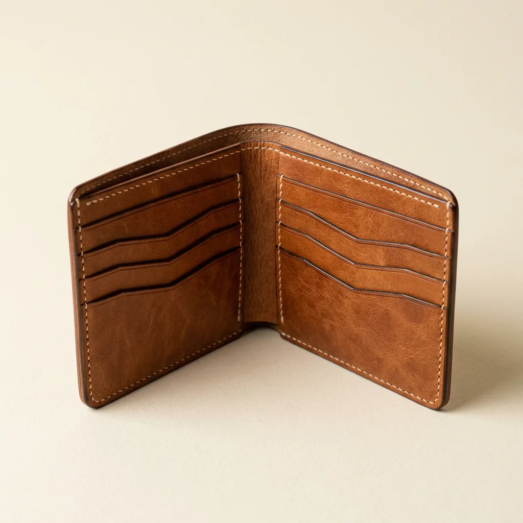 Portfel bifold — Koniak