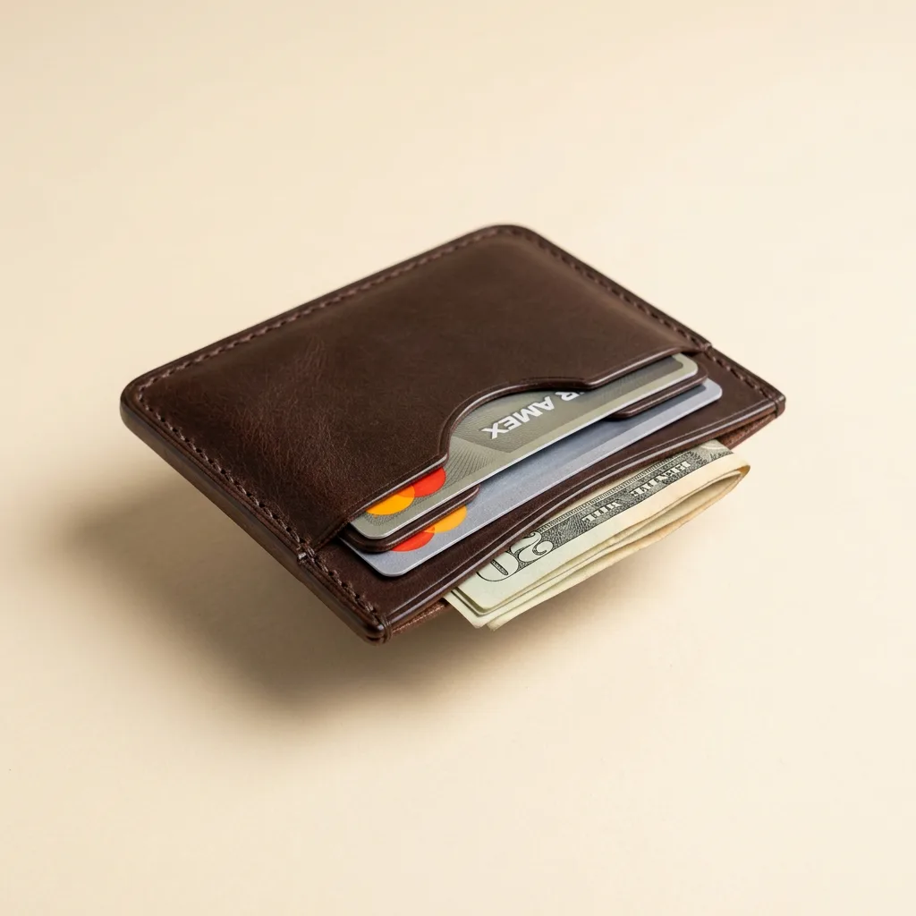 Cardholder slim — Czekoladowa
