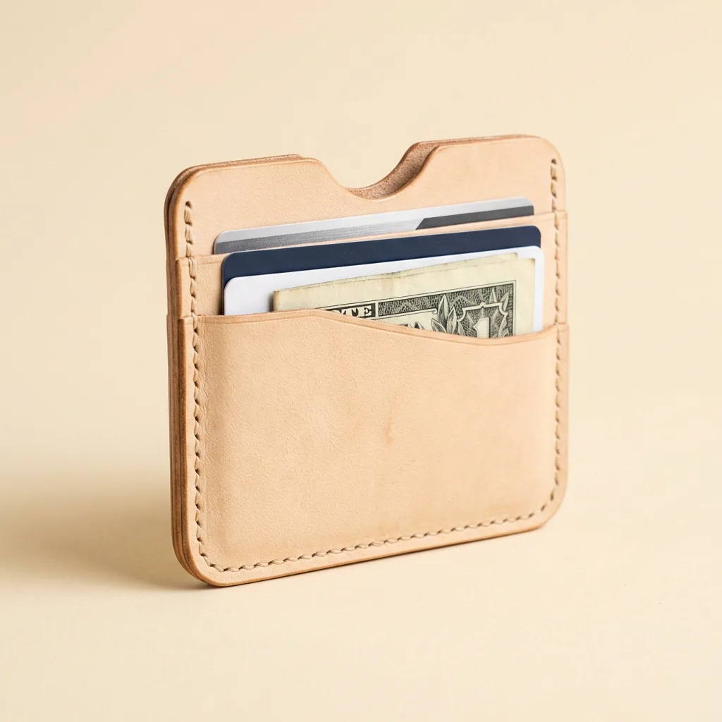 Cardholder minimalistyczny — Naturalna