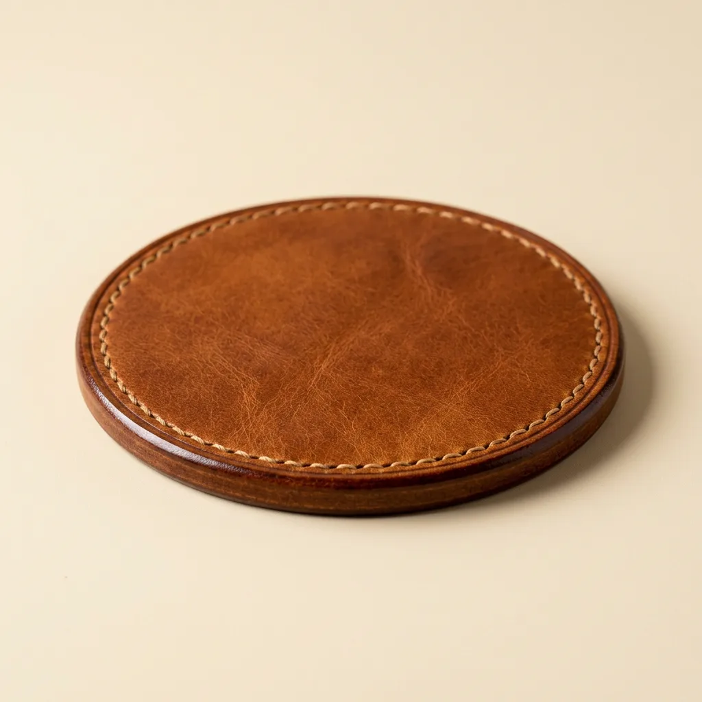 Podkładki pod kubek (okrągłe) — Koniak